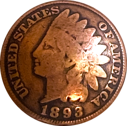 Authentic Copper Coin Indian Head Penny 1888-1908 Concho Button 3/4", #SW-56