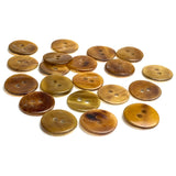 Semi-Clear Sarsaparilla Honey Brown Shell Button, 1/2"-9/16" EIGHTEEN for $7.50  #KB-954