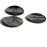 Re-Stocked, Brown / Espresso-Black Shiny Natural Sometimes-Curvy Mussel Shell Button, 7/8", TEN for $8.00  #KB-907