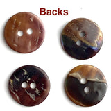 Re-Stocked, Tortoise Shell Translucent Shell Button from Japan, 9/16", TWENTY for $7.00  #KB-913