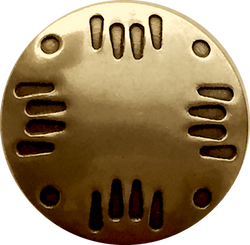 1/2" Bear Claws Brass Concho Button  #WN32B