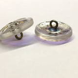 Iridescent Honeydew Dragonfly Czech Glass Button, 18mm  Almost 3/4" #CZ 018