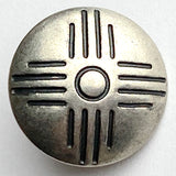 Sixteen Rays Sun Zia Small Concho Button Nickel Silver 1/2"  #SW-37