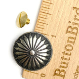 Re-Stocked, Mesa Sunflower 1" Screw-Back Nickel Silver #SW-229