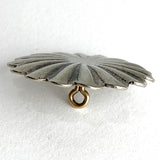 Santa Fe Daisy 1" Scallop-Edge Button, Silver Color Shank Back # SW-247