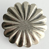 Santa Fe Daisy 1" Scallop-Edge Button, Silver Color Shank Back # SW-247