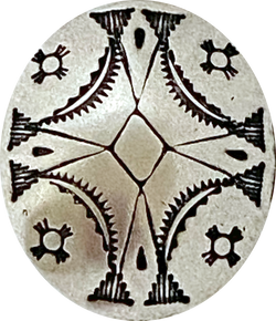 Four Rivers Oval Shank Back Concho Button 1-3/8"x 1-1/8"   #SW-233