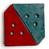 SALE $1.75! Giant Faux Wood Trapezoid Button with 3 holes, Pick Your Color, 2-3/4".