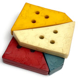 SALE $1.75! Giant Faux Wood Trapezoid Button with 3 holes, Pick Your Color, 2-3/4".