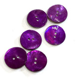 Re-Stocked, Dark Purple 7/8" Pearl Shell 23mm 2-hole Button, Per Button, # 481-D