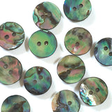 Greens & Blues Vivid Abalone 5/8" / 15mm, Pack of 8 for $11.20  #0034