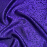 Running Low, Hyacinth Purple Silk Baroque Jacquard, 45" Wide By the Yard. #613