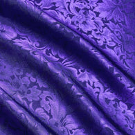 Running Low, Hyacinth Purple Silk Baroque Jacquard, 45" Wide By the Yard. #613