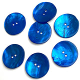 Royal Blue Shiny Agoya 2-Hole Button 1"  Per Button #1231