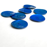 Royal Blue Shiny Agoya 2-Hole Button 1"  Per Button #1231
