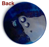 Royal Blue Shiny Agoya 2-Hole Button 13/16"  Per Button 20mm  #1232