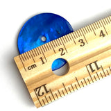 Royal Blue Shiny Agoya 2-Hole Button 1"  Per Button #1231
