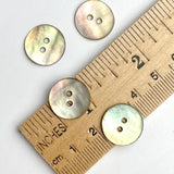 Beige Velvet Pastel Rainbow Agoya Shell 5/8" 2-hole Button, Pack of 8 for $7.20   #SK-1215