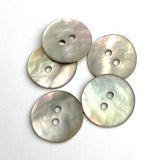 Beige Velvet Pastel Rainbow Agoya Shell 5/8" 2-hole Button, Pack of 8 for $7.20   #SK-1215