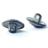 Tiny Gray and White Sunrays Button 1/2" #SWC-14