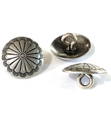 Small Sunflower Southwest Button 1/2" Nickel Silver,  Shank Back, #SW-51