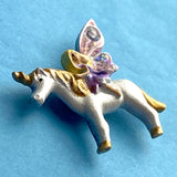 Unicorn Fairy 1" Artisan Metal Button