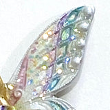 Fairy Mother in Sparkly Pink, Artisan Button Hand Painted by Susan Clarke, 1-1/2" Metal Shank Back