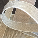 Linen Ribbon, Natural Flax, 4 widths, by the Yard