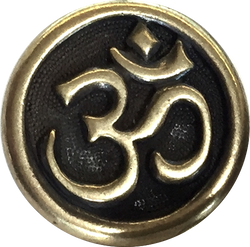Om Button 5/8"  from Tierra Cast Brass/Black #6568-27