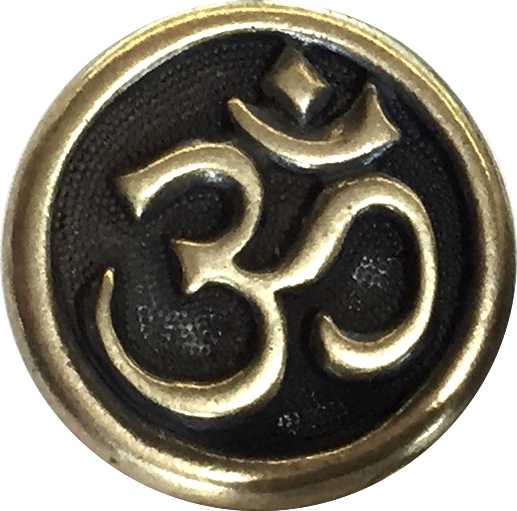 Om Button 5/8"  from Tierra Cast Brass/Black #6568-27