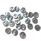Last Ones, Dancing Platinum Rainbow Shell 1/2" Buttons, 2-Hole Pack of 12   #23-620