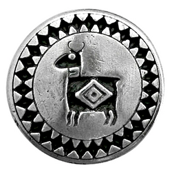 Southwest Deer Button, 7/8" Pewter, Made in USA.  #DN229