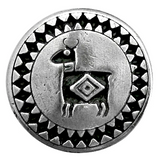 Southwest Deer Button, 7/8" Pewter, Made in USA.  #DN229