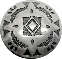 Star Blanket Southwest STERLING Silver Shank Back Button, 1", SW-55