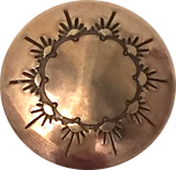 5/8" Brass Southwest Ten Sunrises Concho Western Button   # WN43B