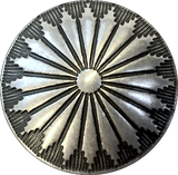 Re-Stocked, Mesa Sunflower 1" Nickel Silver, Shank Back Concho Button USA #SW-62