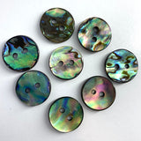 Greens & Blues Vivid Abalone 5/8" / 15mm, Pack of 8 for $11.20  #0034