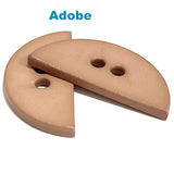 Large Half Circle Button in 3 colors 2"
