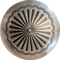 Re-Stocked, Agave Flower 1.5" Concho Button, 1-1/2", Plain Border, Silver Metal, Shank Back #SW-221