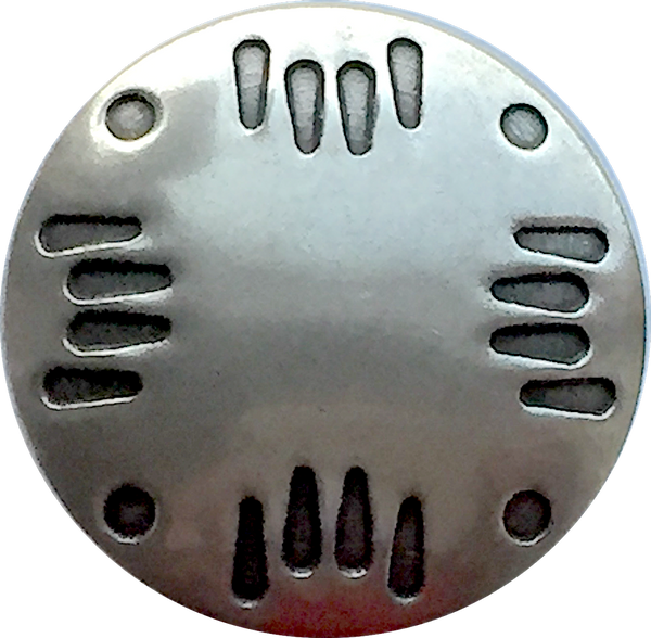 Last of These: Bear Claws Nickel Silver Southwest Button 3/4"   Item WN34