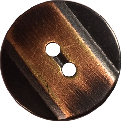 Copper Stripe on Black Metal Button, 5/8" or 11/16" round