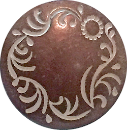 Copper/White Flower Button 7/8" #SWC-32