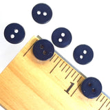 3/8" Dark Navy River Shell 2-hole Button, Pack of TEN buttons  #2249