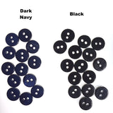 3/8" Dark Navy River Shell 2-hole Button, Pack of TEN buttons  #2249