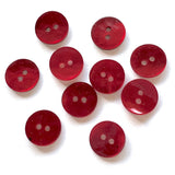 13/16" Deep Red Pearl Shell 2-hole 20mm, Per Button  #702-D