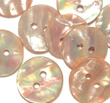 Golden Beige Rainbow Natural Abalone Shell 11/16" 2-Hole Iridescent Per Button #610-D