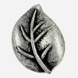 Chubby Leaf Silver Metal Button 3/4" Shank Back #SWC-70