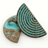 Astral Gateway Half Circle Green Patina 7/8". #SWC-74