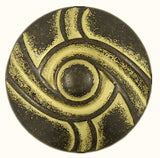 Mustard Yellow / Gunmetal Button 11/16" Metal, Shank Back. #SWC-79