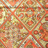 SALE Fall Tone Diamonds Kimono Silk Satin Print from Japan 14" x 66"  #3442